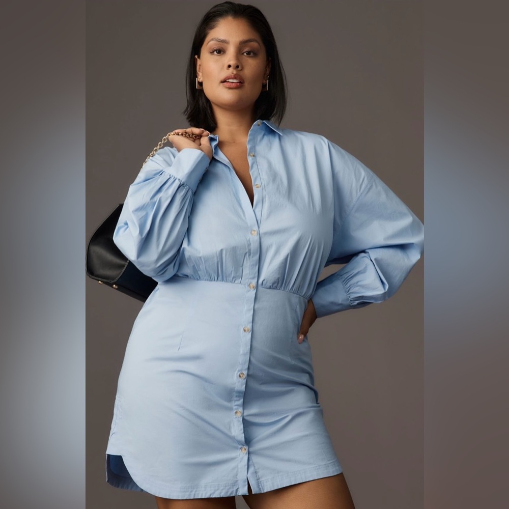 Anthropologie Maeve Sky Blue Dress - Picture 4 of 7